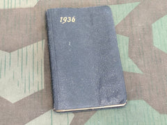 Pre-WWII German 1936 Pocket Calendar Book