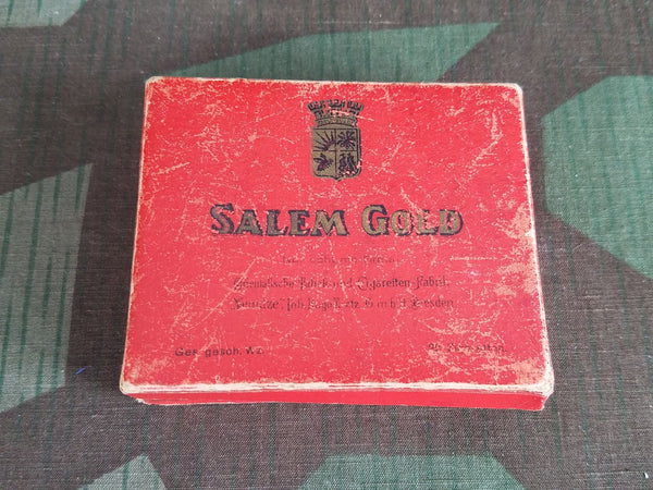 Salem Gold Cardboard Cigarette Box