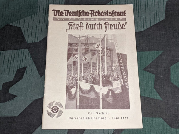 Pre-WWII German 1937 Kraft Durch Freude Magazine