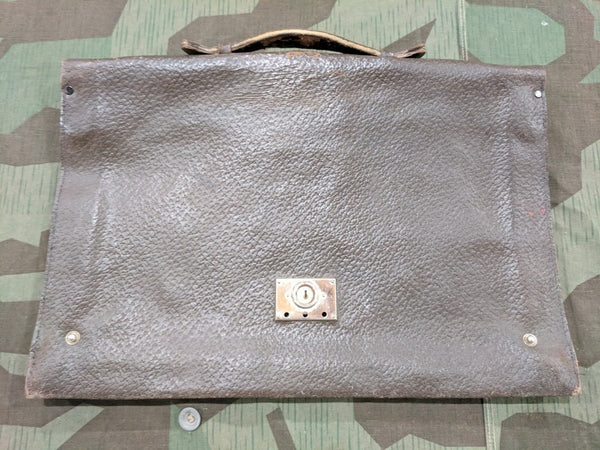 Original German Roll-Up Briefcase w/ Key Needs Sewing