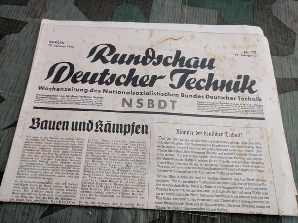 Rundschau Deutscher Technik NSBDT Technology Newspaper
