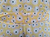 Handmade Yellow Sunflower Print Dress <br> (B-36" W-34" H-44")