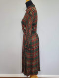 German Dark Plaid Dress <br> (B-38" W-28" H-40")