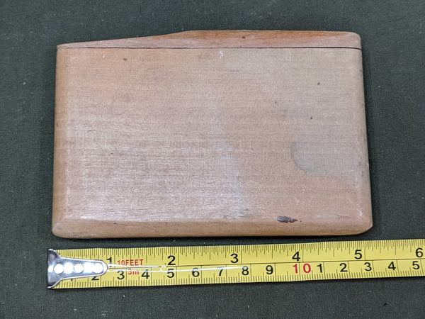 US Wood Cigarette Case with Propeller Top and the American Seal