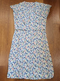 See-thru Flower Print Dress with Belt <br> (B-41" W-35" H-40")
