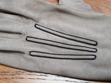 Tan/Gray Gloves with Black Trim