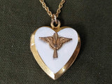 Army Air Corps Heart Locket Necklace