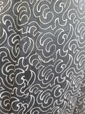 German Black Dress with White Swirl Designs <br> (B-40" W-29.5" H-41")
