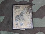Original Silver Scandinavian Map Cigarette Case