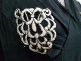 German Black Dress with White Appliqué <br> (B-36" W-31" H-36")