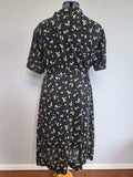Plus Size Flower Print Dress <br> (B-53" W-46" H-54")