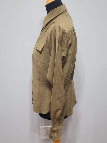 Women's OD Wool Blouse (Officer's?) <br> (B-39" W-34.5")