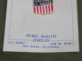Coro Sweetheart in Service Sterling Pin on Original Card