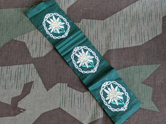 Repro Strip of 3 WWII German Gebirgsjager Edelweiss Patches