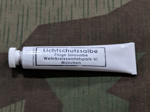 Repro WWII German Sunscreen Tube Lichtschutzsalbe