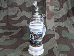 Reproduction German Fancy Military Krug Beer Stein