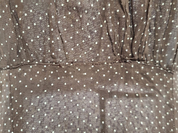 Brown Polka Dot Dress <br> (B-38" W-27" H-33")