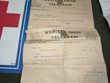 Lot of Telegrams 1918-1919 367th Infantry Camp Meade & Red Cross Poster