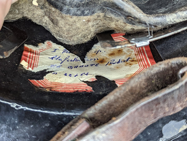 WWII Belgian Gendarmerie Helmet Named