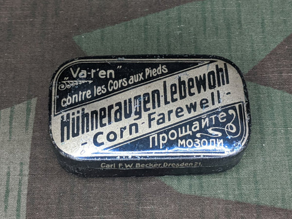 Lebewohl Corn Foot Bandage Tin (German, French, English, Russian)