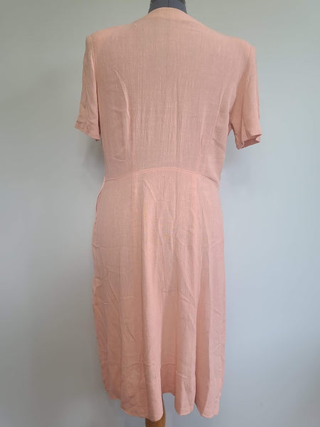 Pink Button Down Dress <br> (B-46" W-37" H-46")