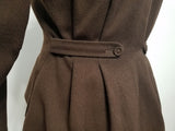 Brown Wool Skirt Suit <br> (B-35" W-27" H-37")