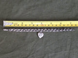 US Army Sweetheart Bracelet Sterling Heart Charm