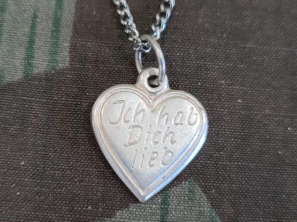 "Ich Hab Dich Lieb" Heart Necklace