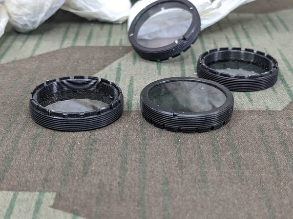 Small Smoke Colored Lenses With Threaded Trim Ring