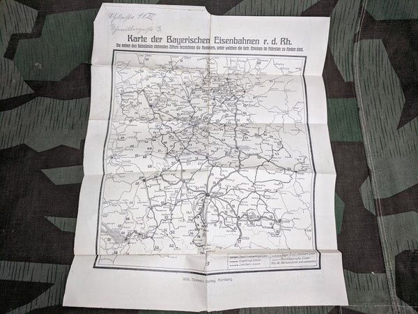 Bavarian Rail Road Map