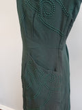 Green Rayon Bead Dress with Fading (B-45" W-34" H-43")