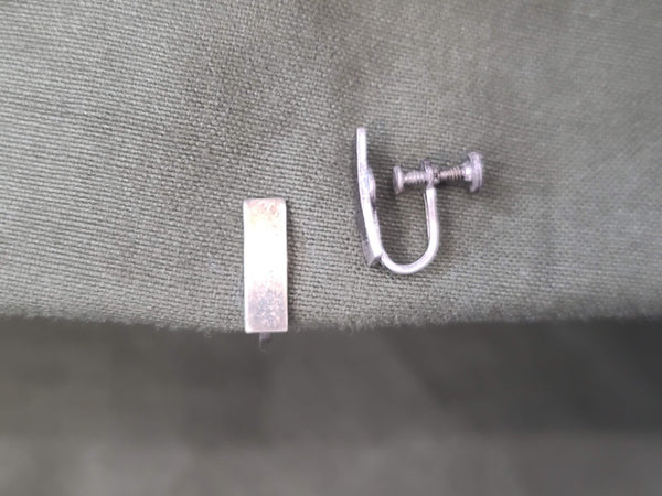 US Army Sweetheart Lieutenant Rank Screwback Earrings