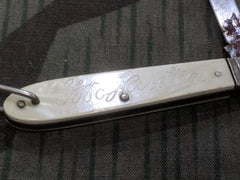 Vintage 1930s WWII-era German Small Pen Knife w/ Sütterlin Script