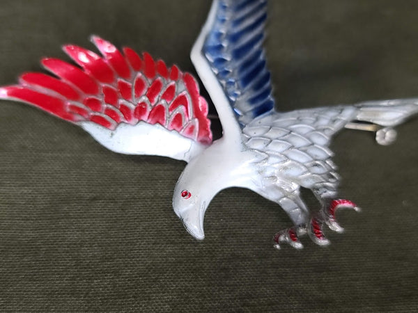 Red, White and Blue Patriotic Eagle Pin
