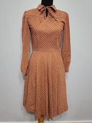 Orange Plaid Dress <br> (B-35" H-27.5" H-38")