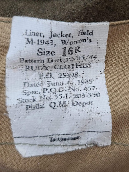 Women's Wool Jacket Liner (as-is) <br> (B-38" W-33")