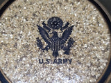 US Army Sweetheart Gold Glitter Compact