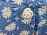 Seersucker Flower Print Dress <br> (B-43" W-36" H-44")