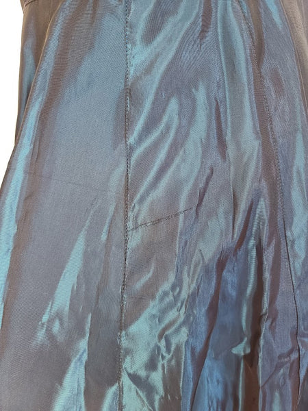 Blue Shiny Iridescent Dress <br> (B-40" W-31" H-48")