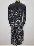 German Black Flower Print Dress <br> (B-35" W-28" H-35")