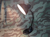 Original Wehrmacht German Desk Lamp Panzer Gray Working