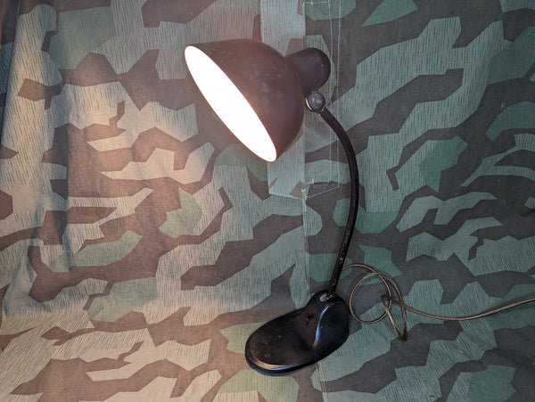 Original Wehrmacht German Desk Lamp Panzer Gray Working