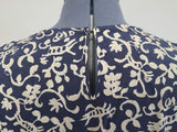 Blue and White Animal Novelty Print Dress <br> (B-47" W-37" H-44")