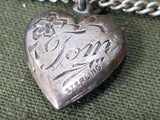 US Marine Heart Sweetheart Necklace Sterling "Tom"