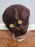 1920s Brown Cloche Hat