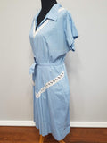 Pale Blue Zipper Front Dress <br> (B-45" W-39" H-49")