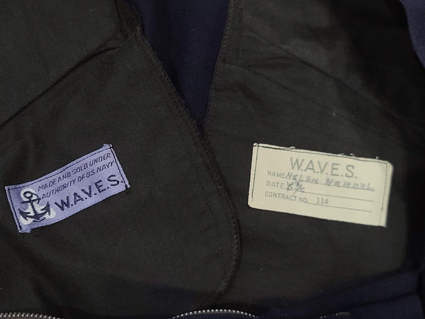 Navy WAVES Uniform and Overcoat with Liner (Named) <br> (B-34" W-24" H-35")