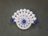 White and Blue Brooch