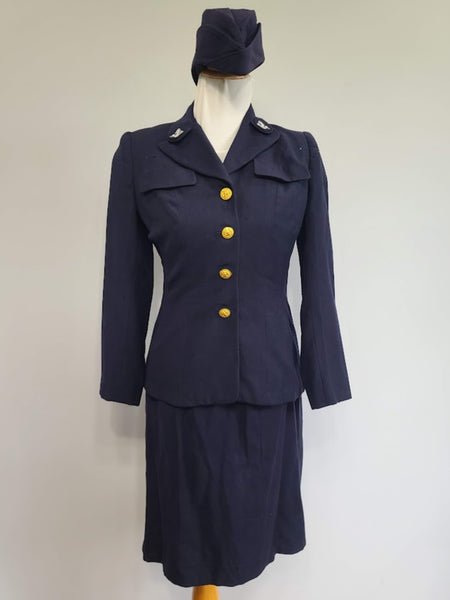US Navy Women's WAVES Uniform: Jacket, Skirt & Garrison Cap Post-WWII