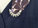 Navy Blue Dress with Trim AS-IS <br> (B-43" W-38" H-46")